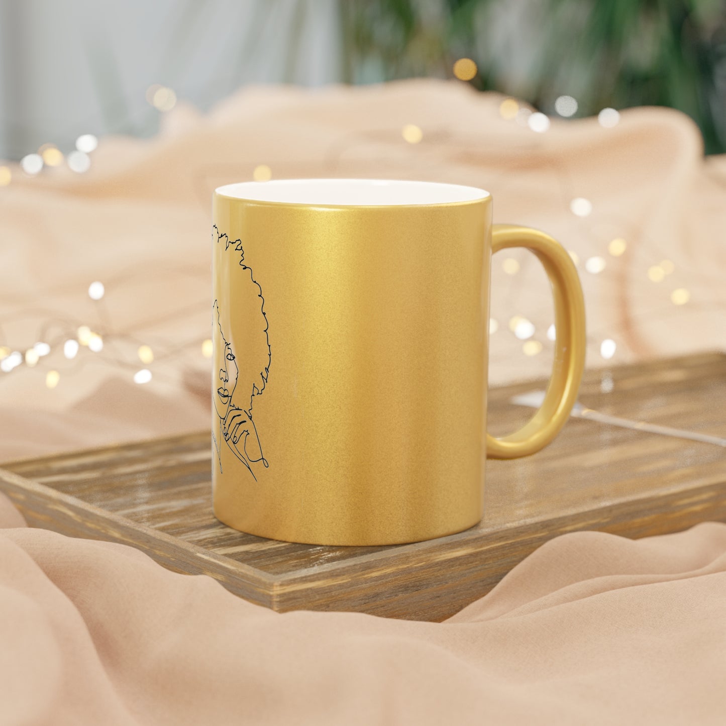 You Fro Girl Metallic Mug (Gold)